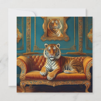 Cartes Pour Fêtes Annuelles AI Tiger