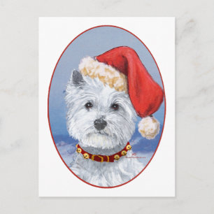 Cartes Pour Fêtes Annuelles Aide du Père Noël Westie