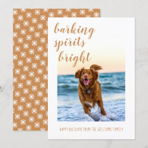 Cartes Pour Fêtes Annuelles Aiguille les esprits brillent votre chien photo va