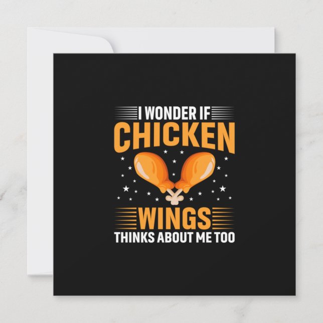Cartes Pour Fêtes Annuelles Aile de poulet (Devant)