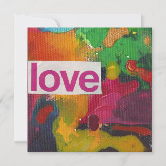 Cartes Pour Fêtes Annuelles Aime collage aquarelle vierge