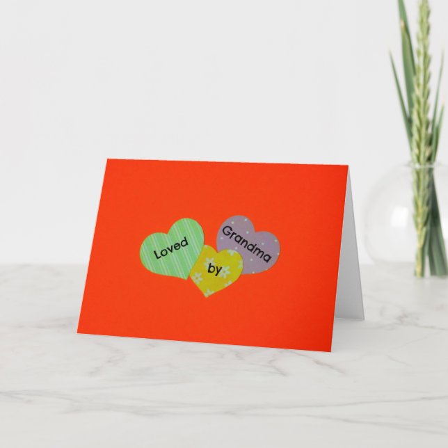 Cartes Pour Fêtes Annuelles Aimé par grand-mère (Devant)