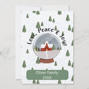 Cartes Pour Fêtes Annuelles Aimer la paix et la joie Noël