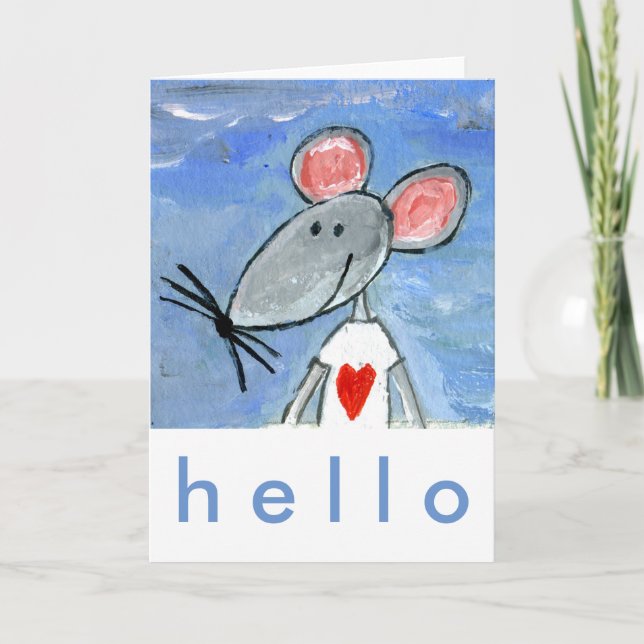 Cartes Pour Fêtes Annuelles Aimer la souris (Devant)