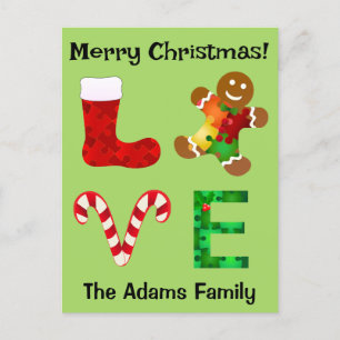 Cartes Pour Fêtes Annuelles Aimer l'autisme Noël