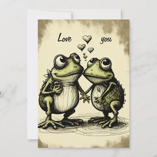Cartes Pour Fêtes Annuelles Aimer le crapaud (Devant)