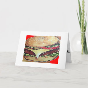 CARTES POUR FÊTES ANNUELLES AIMEZ LES HAMBURGERS-MERRY CHRISTMAS (AIME-TOI)