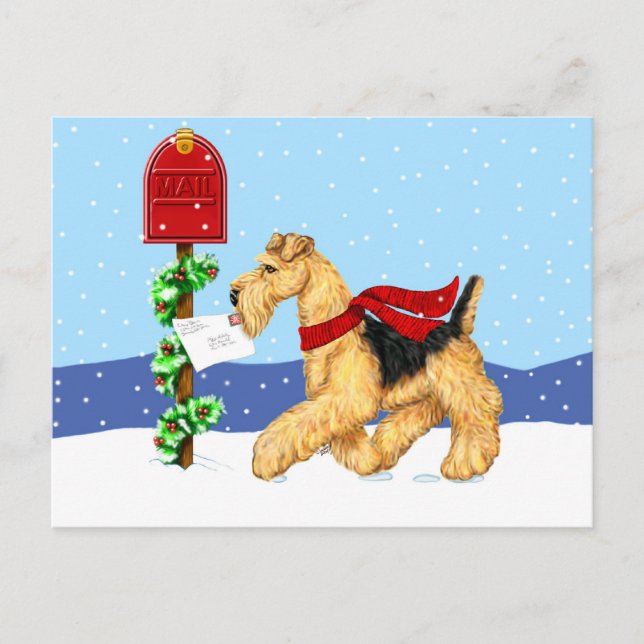 Cartes Pour Fêtes Annuelles Airedale Christmas Dale Mail (Devant)
