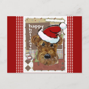 CARTES POUR FÊTES ANNUELLES AIREDALE DE NOËL