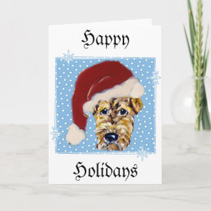Cartes Pour Fêtes Annuelles Airedale de Noël