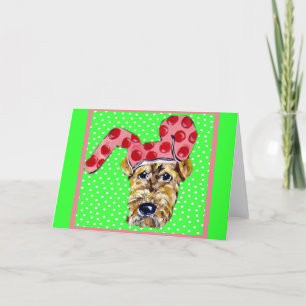Cartes Pour Fêtes Annuelles Airedale de Pâques