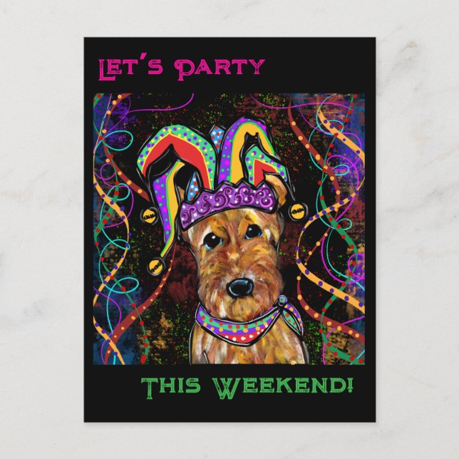 CARTES POUR FÊTES ANNUELLES AIREDALE TERRIER (Devant)