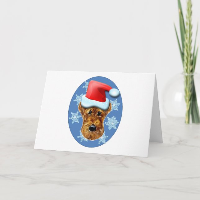 CARTES POUR FÊTES ANNUELLES AIREDALE TERRIER (Devant)