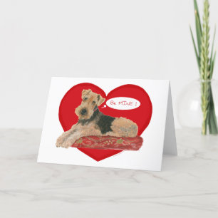 Cartes Pour Fêtes Annuelles Airedale / Welsh Terrier Valentine