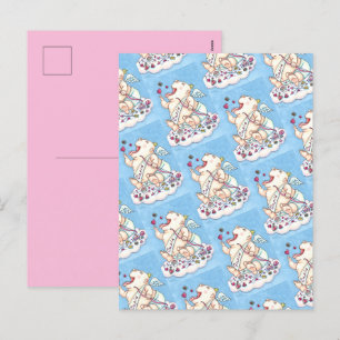 CARTES POUR FÊTES ANNUELLES AJOUTÉ À L'AMOUR BÉBÉ FUNNY CUPID, CHOCOLATE CANDY