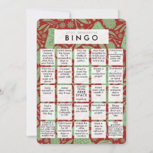 Cartes Pour Fêtes Annuelles Ajouter Une Photo 2020 Quarantine Bingo Funny Chri