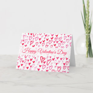 Cartes Pour Fêtes Annuelles Ajouter votre texte   Coeurs aquarelles   Love Wor
