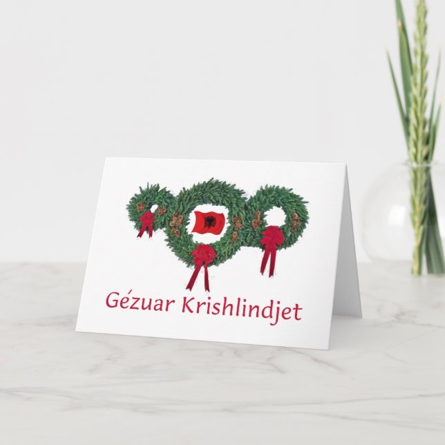 Cartes Pour Fêtes Annuelles Albanie Noël 2 (Devant)