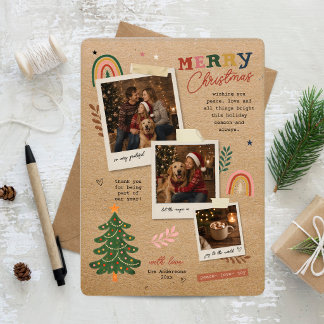 Cartes Pour Fêtes Annuelles Album de famille cosy pour photo de Noël