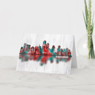 Cartes Pour Fêtes Annuelles Albuquerque New Mexico Skyline