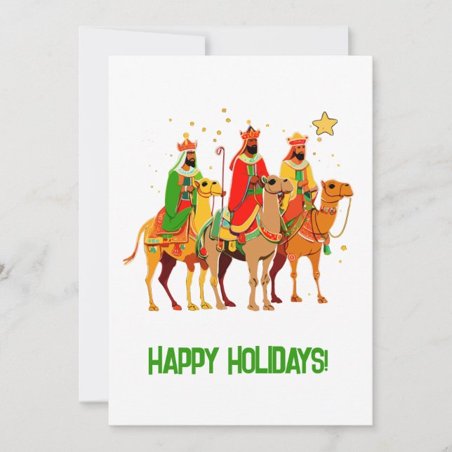 Cartes Pour Fêtes Annuelles Alebrijes Art populaire Trois Rois Magi Personnali (Devant)