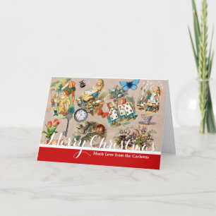 Cartes Pour Fêtes Annuelles Alice à Wonderland Cheshire Cat Characters