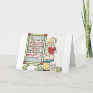 Cartes Pour Fêtes Annuelles Alice vintage au pays des merveilles Valentine