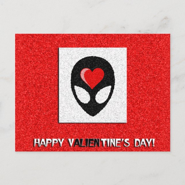 Cartes Pour Fêtes Annuelles alien Valentine (Devant)
