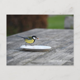 Cartes Pour Fêtes Annuelles Alimentation Blue Tit d'une plaque de gâteau