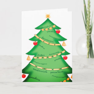 Cartes Pour Fêtes Annuelles Alimentation italienne pâtes Noël chef cuisinier t