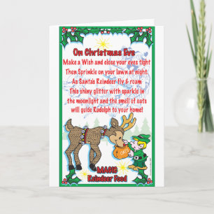 Cartes Pour Fêtes Annuelles Alimentation Magique Reindeer