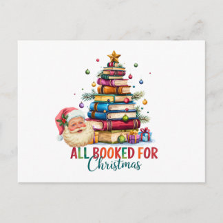 Cartes Pour Fêtes Annuelles All Booked for Christmas Card | Book Lover Holiday