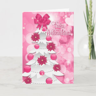 Cartes Pour Fêtes Annuelles Allemand Frothe Weihnachten Noël rose
