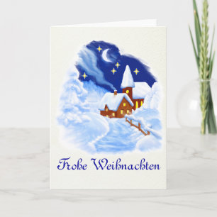 Cartes Pour Fêtes Annuelles Allemand Merry Christmas Greeting Card