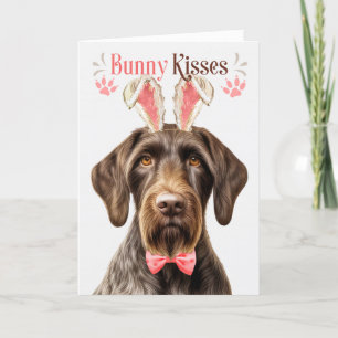 Cartes Pour Fêtes Annuelles Allemand Pointer Pointer Dog Bunny Oreilles pour P