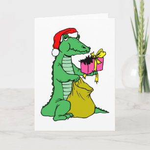 Cartes Pour Fêtes Annuelles Alligator de Noël