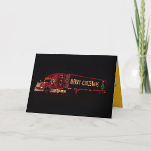 Cartes Pour Fêtes Annuelles Allumez-le vers le haut de Noël du camionneur