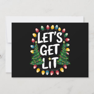 Cartes Pour Fêtes Annuelles Allumons-nous Drôle de Noël Boire Lumières de Noël