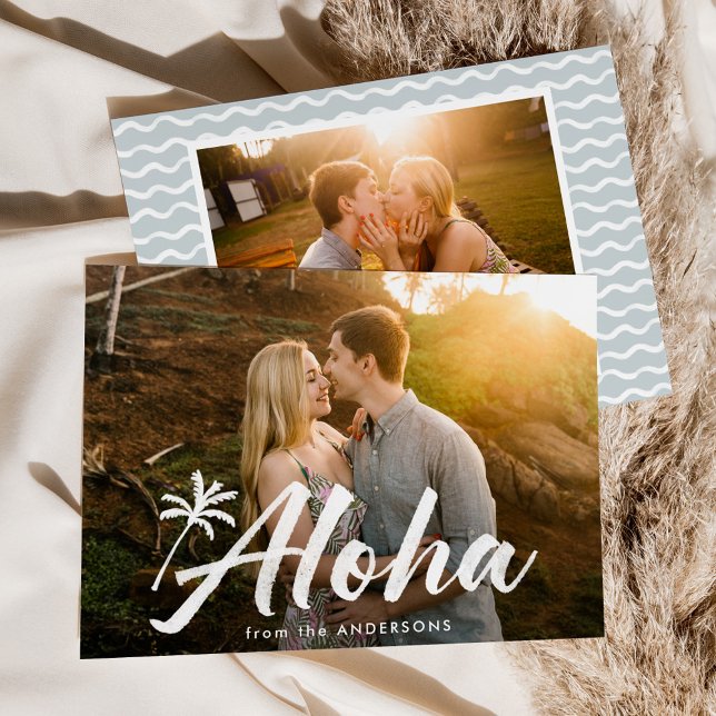 Cartes Pour Fêtes Annuelles Aloha Palm Tree 2 Photo (Créateur téléchargé)