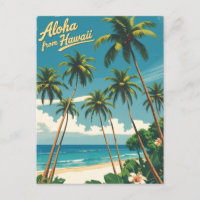 Aloha Voyage Hawaïen De Style vintage De Hawaii