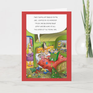 Cartes Pour Fêtes Annuelles ...Alors Père Noël A Été Emprisonné En Prison...