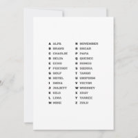 Alphabet phonétique pour l'armée