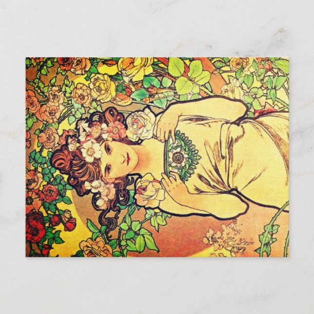 Cartes Pour Fêtes Annuelles Alphonse Mucha (Devant)