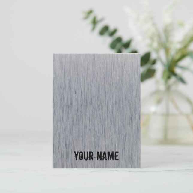 Cartes Pour Fêtes Annuelles Aluminium brushed metal structure (Debout devant)