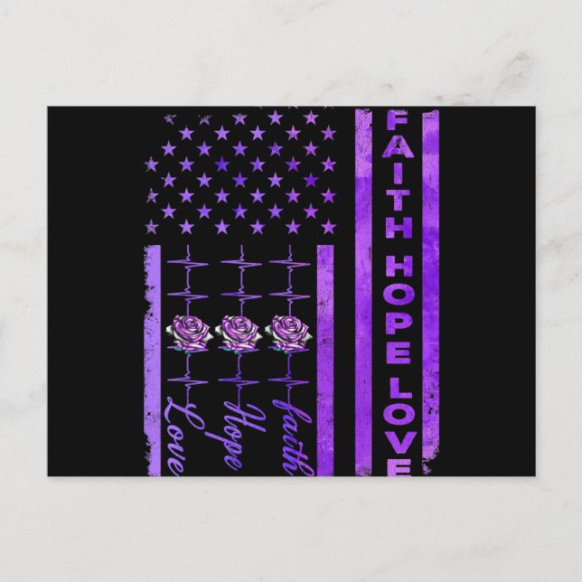 Cartes Pour Fêtes Annuelles Alzheimer Sensibilisation Foi Espérance Amour Pour (Devant)