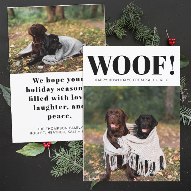 Cartes Pour Fêtes Annuelles Amant chien drôle Noël photo mignon Personnalisé (Créateur téléchargé)