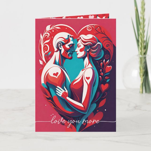 Cartes Pour Fêtes Annuelles amants Douce (Devant)