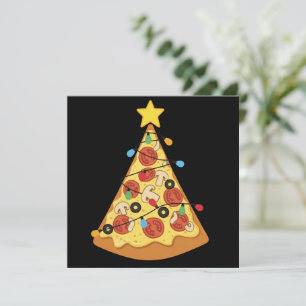Cartes Pour Fêtes Annuelles Amateur de pizza de Noël Repas de fêtes de Noël Nu