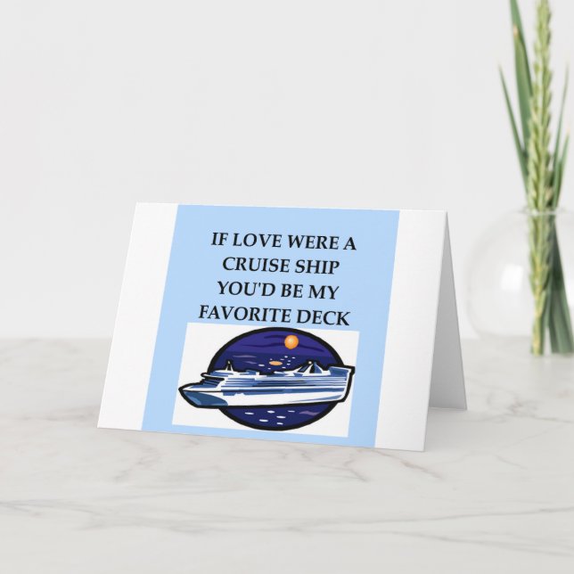 Cartes Pour Fêtes Annuelles Amateurs de bateaux CROISIERE (Devant)