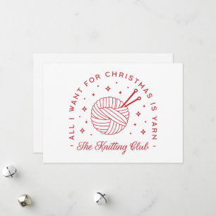 Cartes Pour Fêtes Annuelles Amateurs de fils de tricot Noël